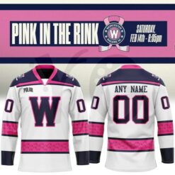 Worcester Railers 2026 Pink in the Rink Hockey Jersey