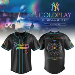 NY Yanknees x Coldplay Music of the Spheres World Tour 2026 Baseball Jersey
