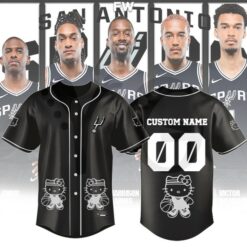 San Antonio Spurs Hello Kitty Night 2026 Limited Edition Baseball Jersey