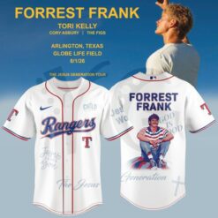 Texas Rangers x Forrest Frank The Jesus Generation Tour 2026 Baseball Jersey